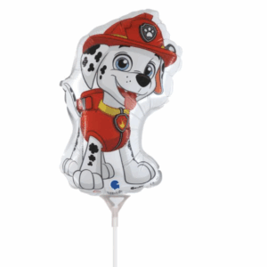 Paw Patrol balloon - foil 35 cm - Marshall + stick