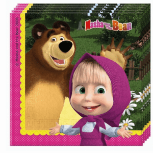 Party Napkins "Masha and the Bear" – 20 pieces
