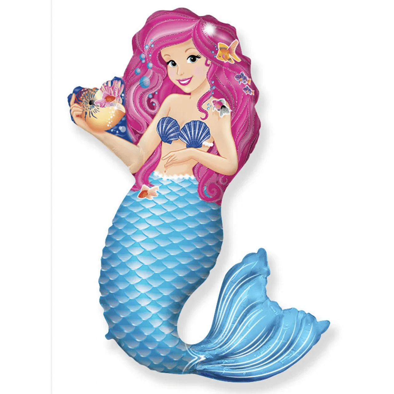 Foil balloon Mermaid Ariel - 35 cm + stick